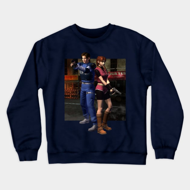 Leon and Claire Crewneck Sweatshirt by winsarcade